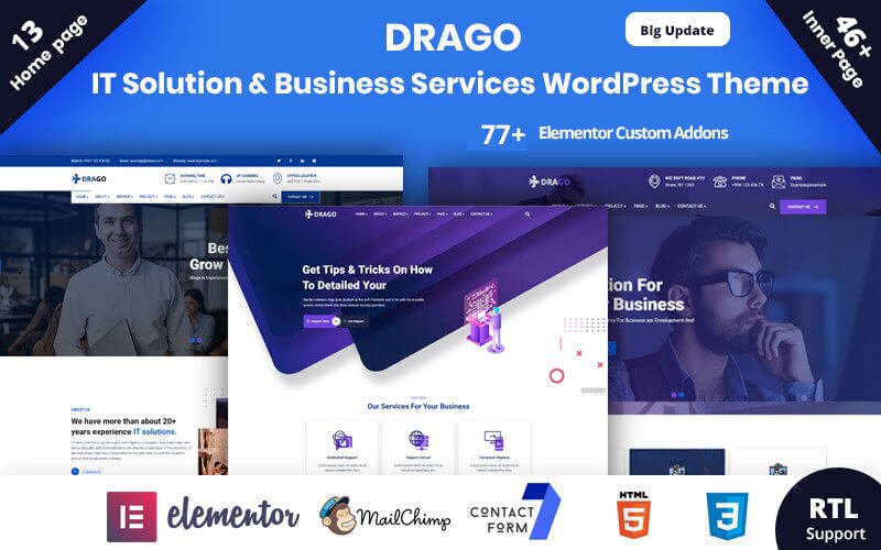 Drago-IT Solution & Business Services WordPress Theme