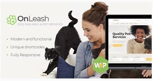 OnLeash Dog Walking & Pet Services Veterinary WordPress Theme